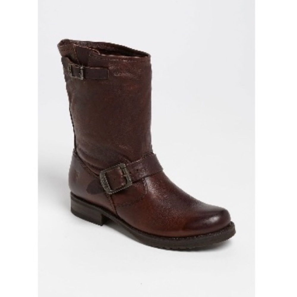 Frye Dark Brown Veronica Short Slouchy Boots